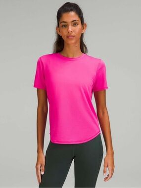 Lululemon High-Neck Running and Training T-Shirt Sonic Pink